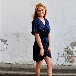 Navy Blue Sequins Dress